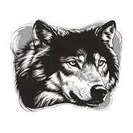 wolf portrait tattoo design idea