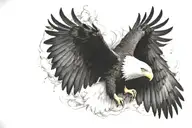 ultra realistic eagle tattoo design idea