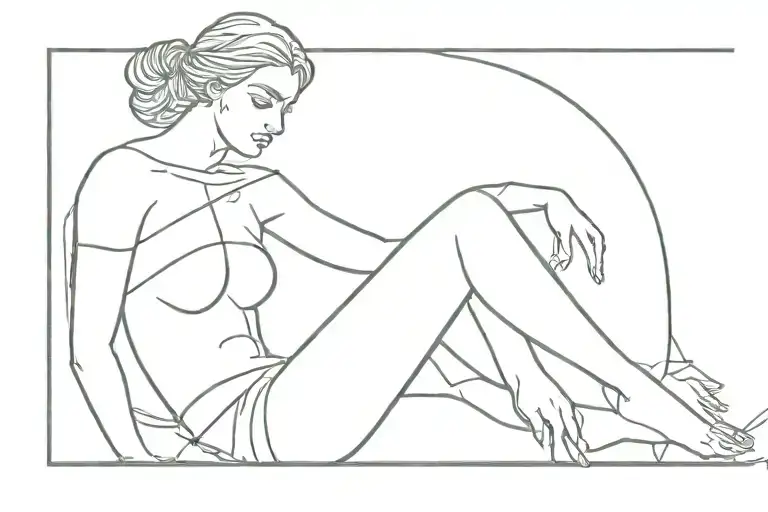 greece god sexy lady tattoo design idea