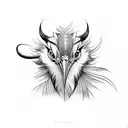 Hornbill tattoo design idea