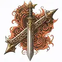 narsil sword tattoo design idea