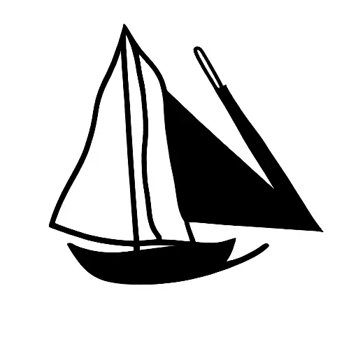 sail boat tattoo design idea