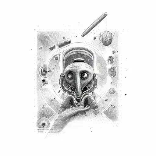 Deep Thought Supercomputer Hitchhiker's Guide to the Galaxy tattoo design idea