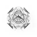 2 dices tattoo design idea