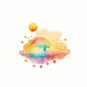 cloud sun tattoo design idea