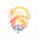 cloud sun tattoo design idea