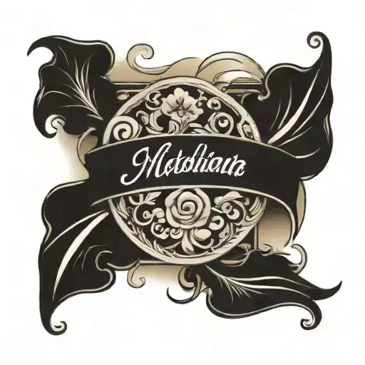 open scroll with name and birth date tattoo design idea
