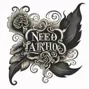 open scroll with name and birth date tattoo design idea