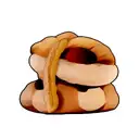 Emmanuel Macron's face surrounded by the french flag, croissants and french baguette tattoo design idea