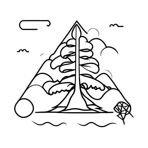 the giant sequoia tree sleeps in its tiny seed tattoo design idea