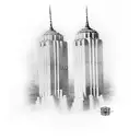 king king on twin towers tattoo design idea