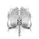 "Never Broke Again" on the upper abdomen curved above the navel tattoo design idea