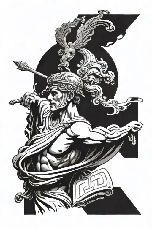 greek god Hermes tattoo design idea