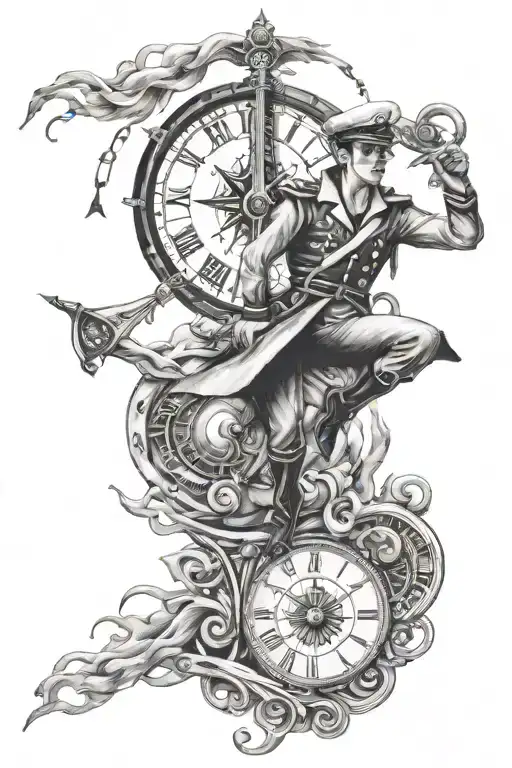 sailor dust travelling through time tattoo design idea