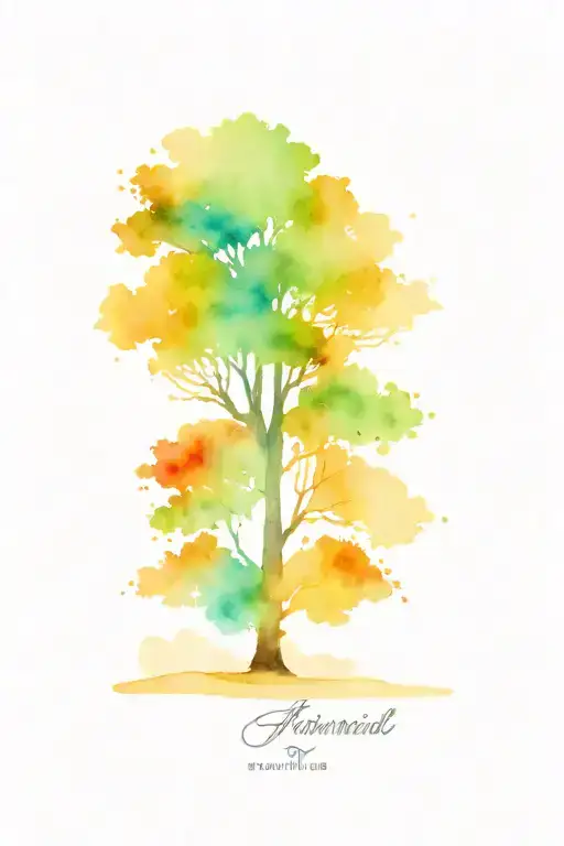 motivational tree tattoo design idea