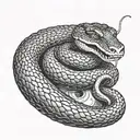 an Anaconda wrapped around a trophy tattoo design idea