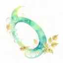 Music written on a scroll wrapping around the upper arm, under a glowing moon with falling leaves encompassing tattoo design idea