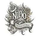 text written tattoo design idea