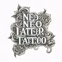 text written tattoo design idea