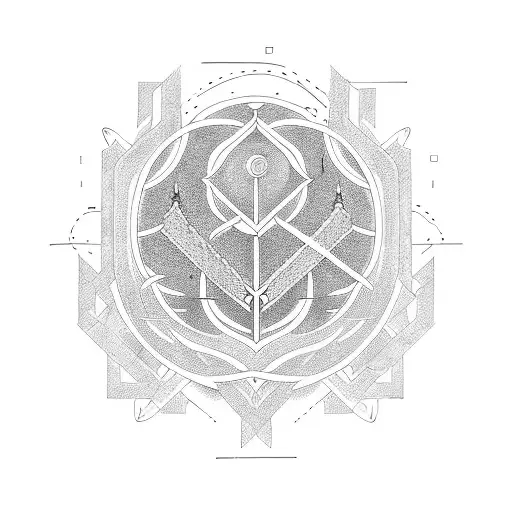 An intricate design of Yggdrasil intertwined with binary code tattoo design idea