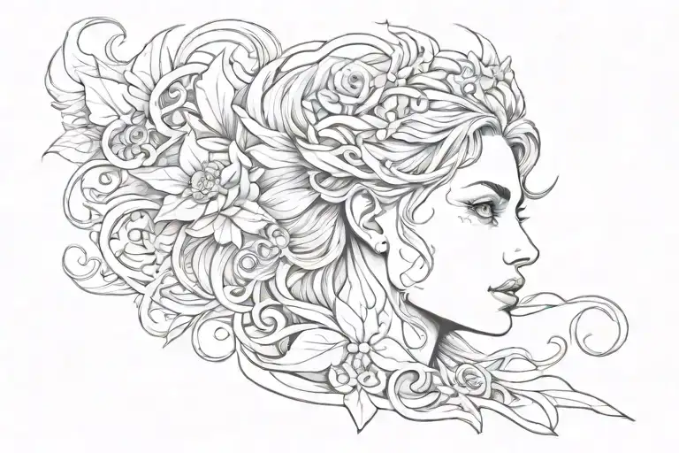 Diana tattoo design idea