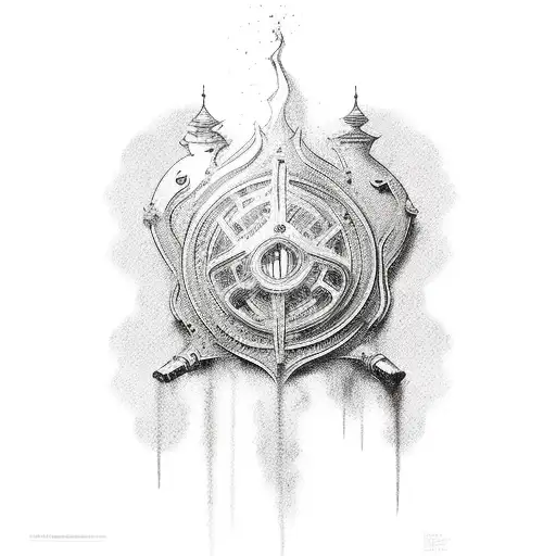 number 3 with hearth tattoo design idea