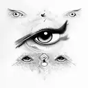 three clocks, large eye on shoulder starting from shoulder blade across shoulder, tree of life, raven bird and prefer it tattoo design idea