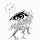 three clocks, large eye on shoulder starting from shoulder blade across shoulder, tree of life, raven bird and prefer it tattoo design idea