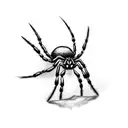 little spider webbing down mans nipple  tattoo design idea