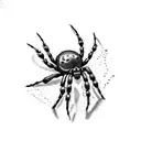 little spider webbing down mans nipple  tattoo design idea