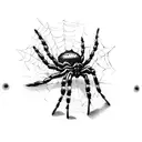 little spider webbing down mans nipple  tattoo design idea
