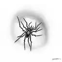 little spider webbing down mans nipple  tattoo design idea