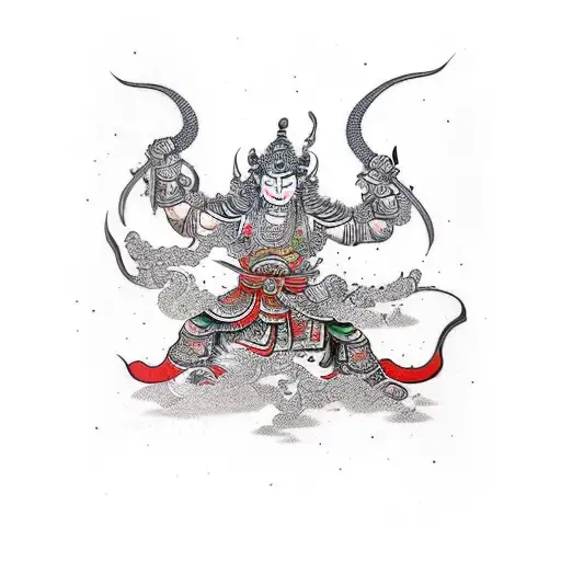 Thai warrior tattoo design idea