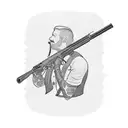 lever action rifle  tattoo design idea