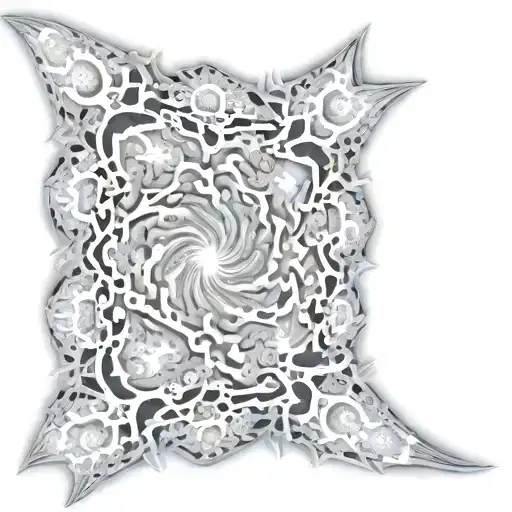 fractal art extruding tattoo design idea