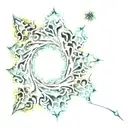 fractal art extruding tattoo design idea