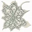 fractal art extruding tattoo design idea