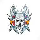 The leshen with crows from the Witcher sleeve tattoo design idea