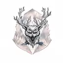 The leshen with crows from the Witcher sleeve tattoo design idea
