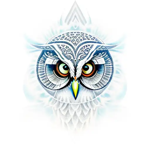eye of horus on a owl tattoo design idea