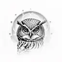 eye of horus on a owl tattoo design idea