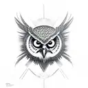 eye of horus on a owl tattoo design idea