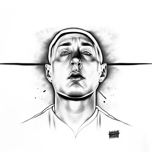 Eminem Alfred Hitchcock  tattoo design idea