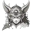 Demon slayer anime character tattoo design idea
