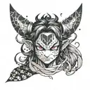 Demon slayer anime character tattoo design idea