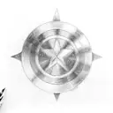 captain america shield tattoo design idea