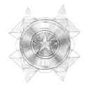 captain america shield tattoo design idea