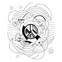 peace in the hurricane tattoo design idea