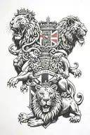 England three lions tattoo design idea