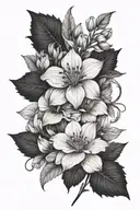 December birth flower tattoo design idea